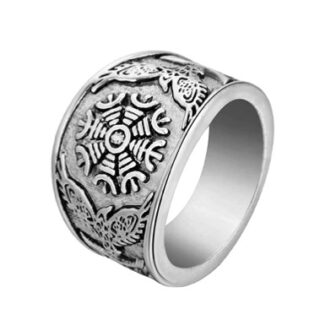 Anillo Aegishjalmur de plata.