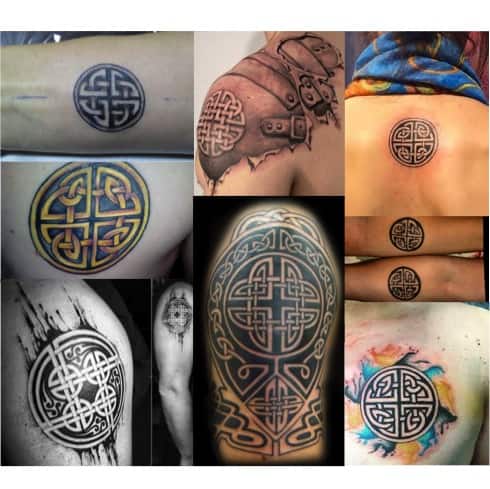 Tatuajes con el nudo celta perenne.