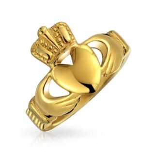 Anillo de compromiso Claddagh de oro.