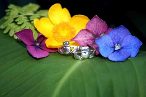 Anillos de Claddagh de plata.
