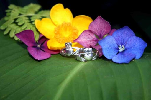 Anillos de Claddagh de plata.